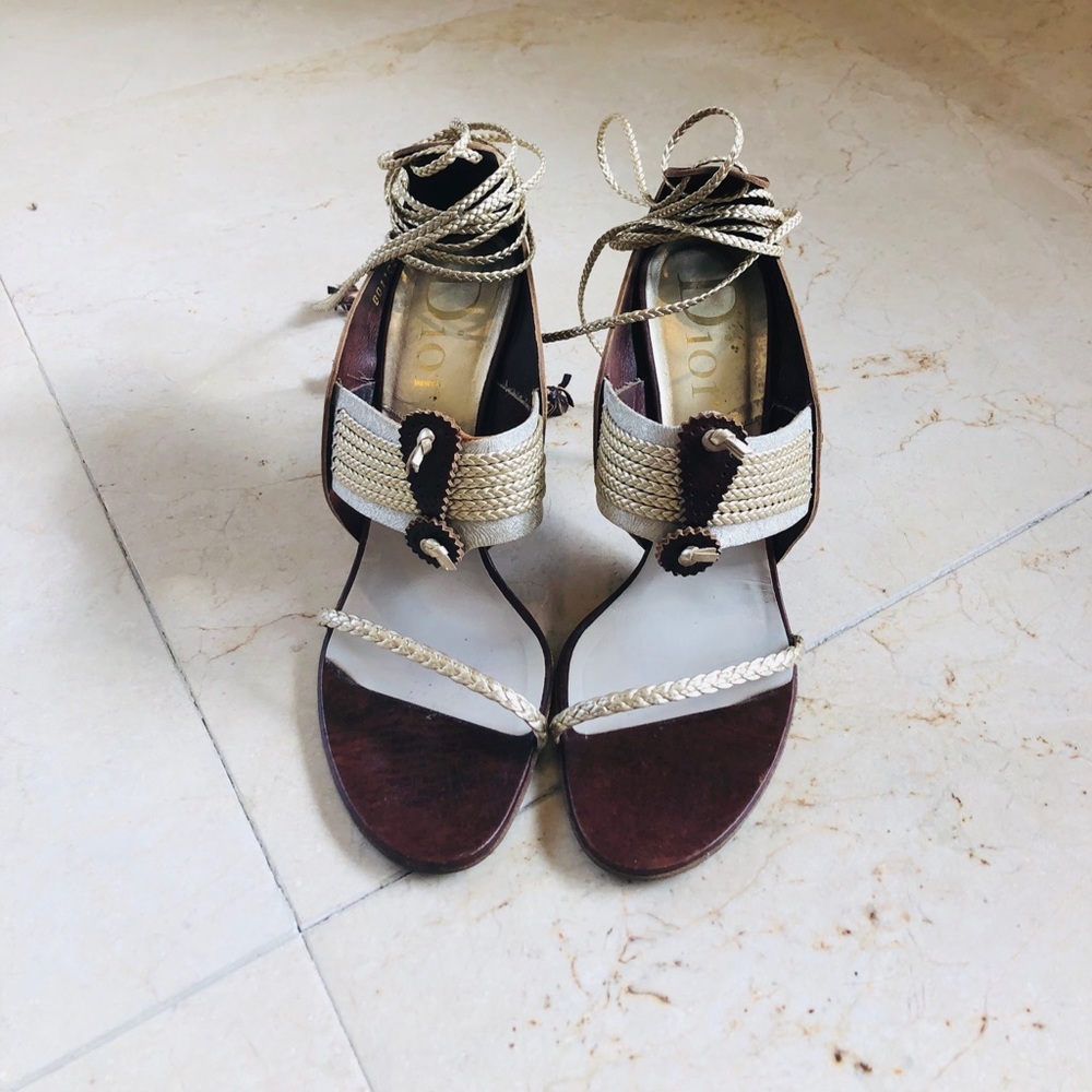 Dior brown and gold size 41 high heels